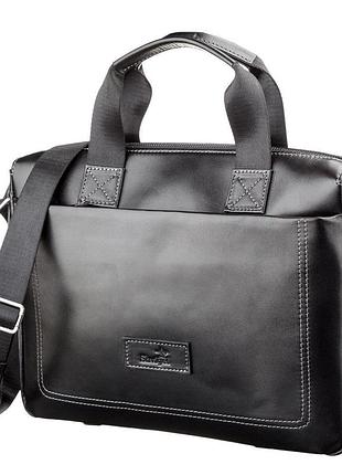 Сумка мужская shvigel 11107 кожаная черная