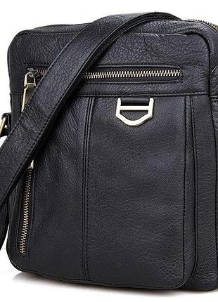 Сумка чоловіча vintage 14436 через плече чорна