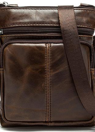 Сумка мужская vintage кожаная 14608 коричневый