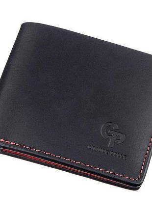 Оригінальна портмоне комбі унісекс на магніті grande pelle 11207 чорне