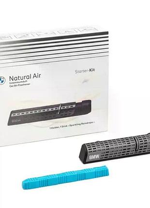 Ароматизатор воздуха (пахучка) bmw natural air starter-kit с картриджем sparkling raindrops