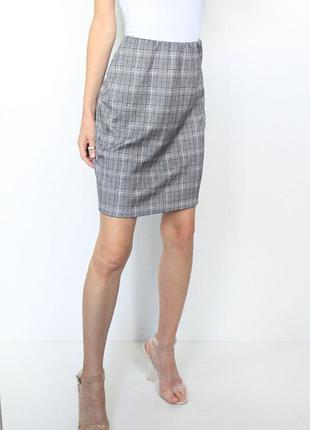 Юбка  новая мини в гусиную лапку cameo rose