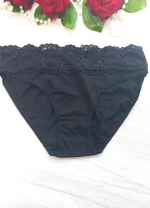Трусики из хлопка декорированы кружевом от британского бренда george размер 12💝