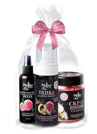 Набор "пенка роза 150мл + скраб роза 250мл + вода роза 100мл" 3.2