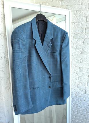 Піджак синій в клітинку , піджак оверсайз