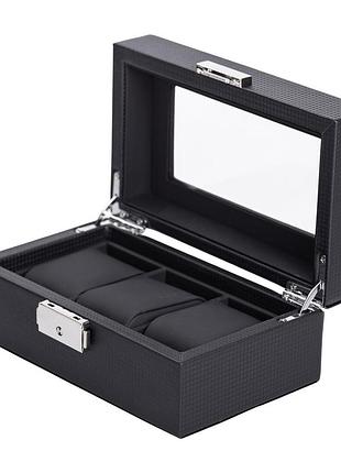 Шкатулка для наручных часов 19×11.5×8 см деревянная на 3 отсека кейс для хранения часов