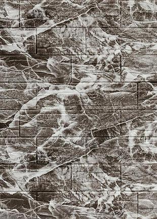 Самоклеящаяся декоративная 3d панель камень серый рваный кирпич 700х770х5мм (158) sw-00000487