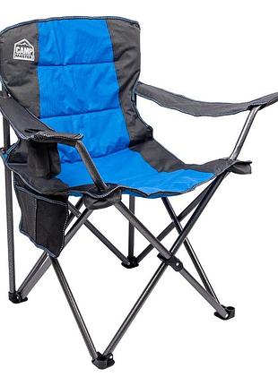 Кресло для рыбалки раскладное туристическое 58х94х95 см складное кресло для отдыха на природу синее