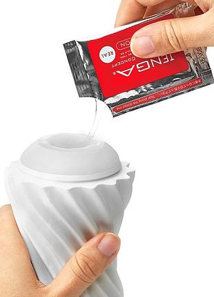 Мастурбатор tenga flex silky white 3