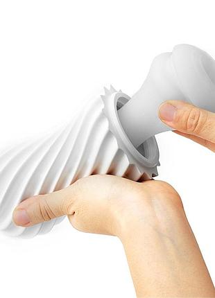 Мастурбатор tenga flex silky white 6