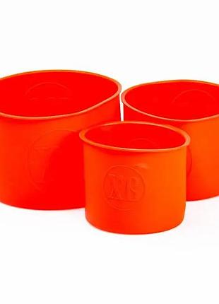 Набір форм для випічки паски силіконові 3 шт 1.7 л, 1 л, 0.6 л форми для паски червоні