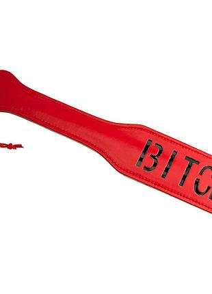 Шлепалка bitch для ролевых интимных игр (красная) (только для сексшоп)