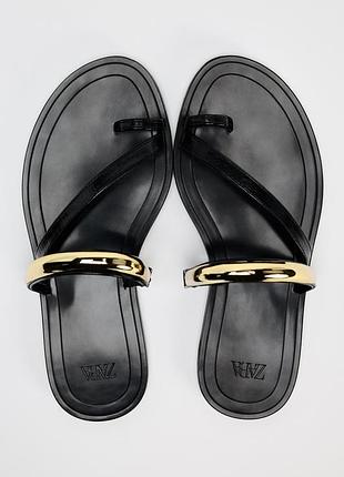 Шльопанці чорні zara 36 37 38