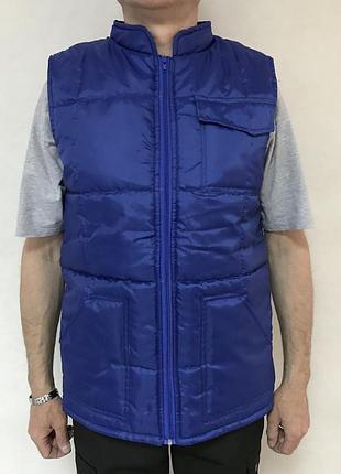 Жилет зимний оболонь, синего цвета