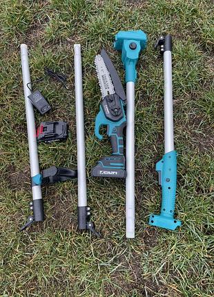 Акумуляторний набір 2в1 makita 24v (пила duc155hn + телескопічна штанга 2.6м) макіта 2в1