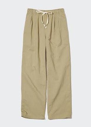 Широкие брюки из смеси льна uniqlo