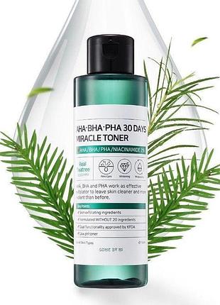 Тонер з кислотами для проблемної шкіри some by mi aha bha pha 30 days miracle toner 150ml