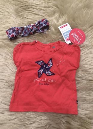 Шикарная футболка и повязка на голову на девочку