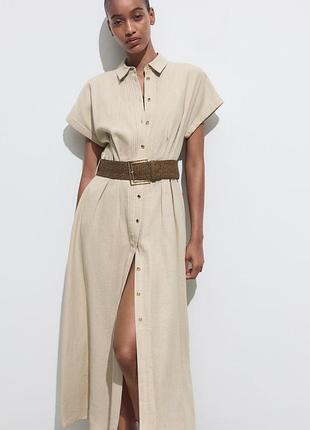 Zara -60% 💛 сукня етно лляна розкішна котон стильна хs, s, m, l