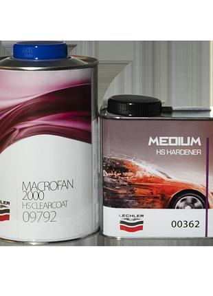 Лак lechler  macrofan 2000 hs clearcoat. комплект 1.5л