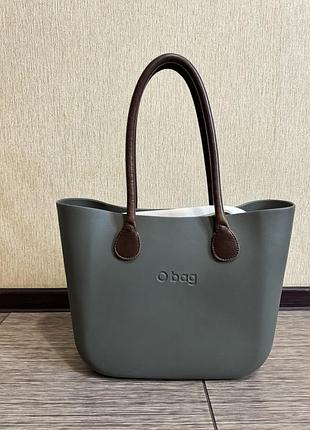 Стильна вмістка сумка зі шкіряними ручками o bag, оригінал