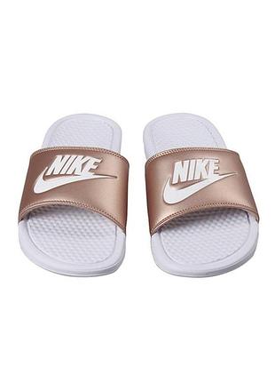Шльопки nike benassi jdi white