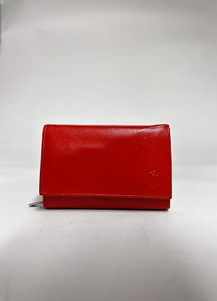 Красный кошелек из качественной экокожи