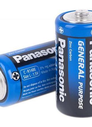 Батарейка солевая panasonic r14 коробка 1x2 шт.