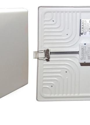Панель led без рамок (движимые клипсы) 20w 4000k квадрат d 120 мм lumano