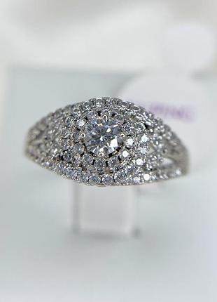 Кольцо родий xuping кольцо на палец цирконий серебристый 18 р r16092