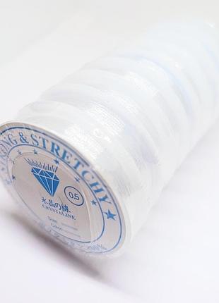 Набір котушок мононитки finding волосінь-гумка еластична напівпрозора 0.5 мм 12.5 метрів упаковка 10 шт yw0001