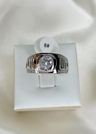 Кольцо родий xuping кольцо на палец цирконий серебристый 18 р r16089