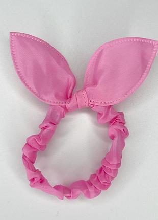 Резинка для волос finding резинка с ушками однотонная яркая розовый 5 см