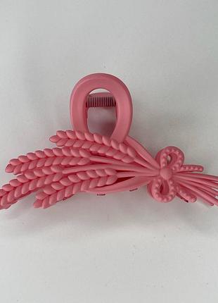 Заколка для волос finding краб пластиковый для волос колоски светло-розовый 10 см х 6 см