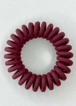 Резинка для волос finding резинка-пружинка матовая пластик марсала 4 см