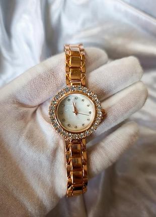 Стильний годинник із кристалами 💎 рожеве золото 💫