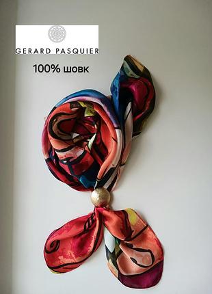 Шоковый платок платок 100% шелк gerard pasquier + клипса