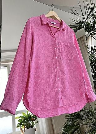 Лляна рожева сорочка next
