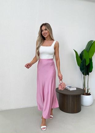 Шовкова спідниця довжина максі