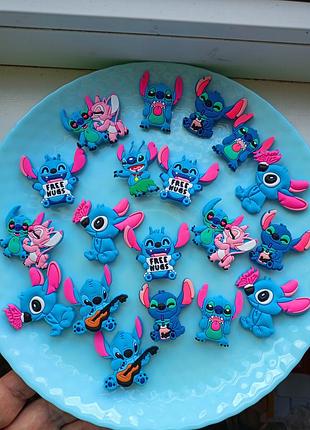 Джибітси для взуття crocs lilo stitch, superhero, машинки, метелики