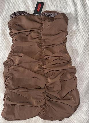 Шоколадна сукня від misspap нова з біркою