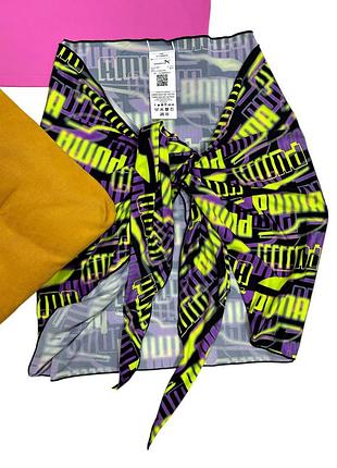 Монограмне парео спідниця накидка на купальник з логотипом puma оригінал