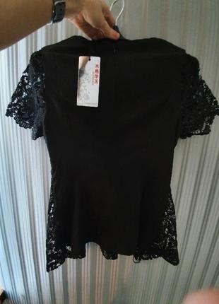 Женская блуза с баской2 фото