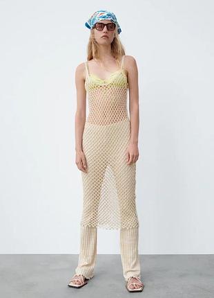 Плаття кроше плаття в сітку плаття макраме zara