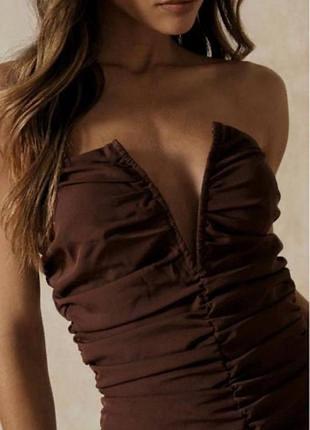 Шоколадна сукня від misspap нова з біркою