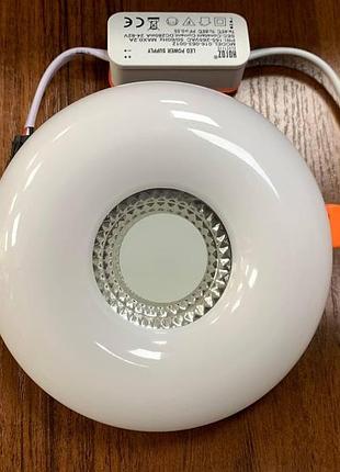 Світильник врізний 24w led horoz electric valentina-24 3000k/6500k білий ip20