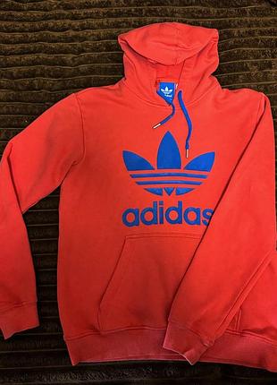 Оригінальне худі adidas з капюшоном | оранжеве, розмір m