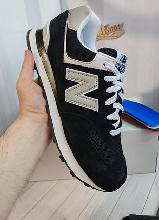 Мужские кроссовки new balance 574 замша/сетка