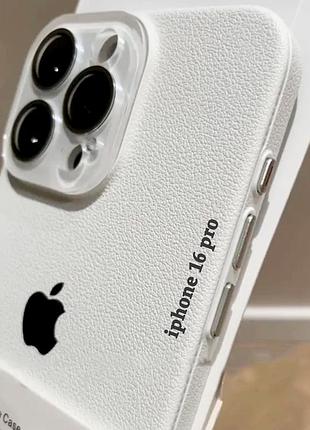 Новые белый чехол под кожу iphone 16 pro shein