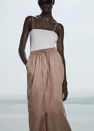 Комбінована сукня міді від zara, розмір s, м4 фото